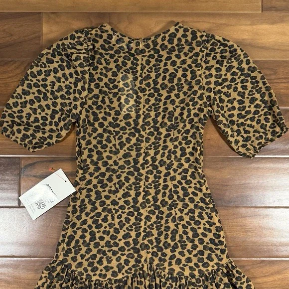 Never Fully Dressed Size US 4 / UK 8 EU 36 Leopard Print Sheer Lucia‎ Dress - Picture 9 of 12